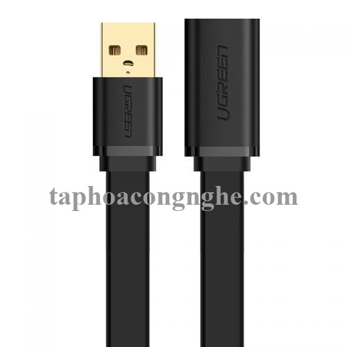 Ugreen 10886 0.5M màu Đen Cáp tín hiệu nối dài USB 2.0 lõi thuần đồng dáng dẹt US103 30010886